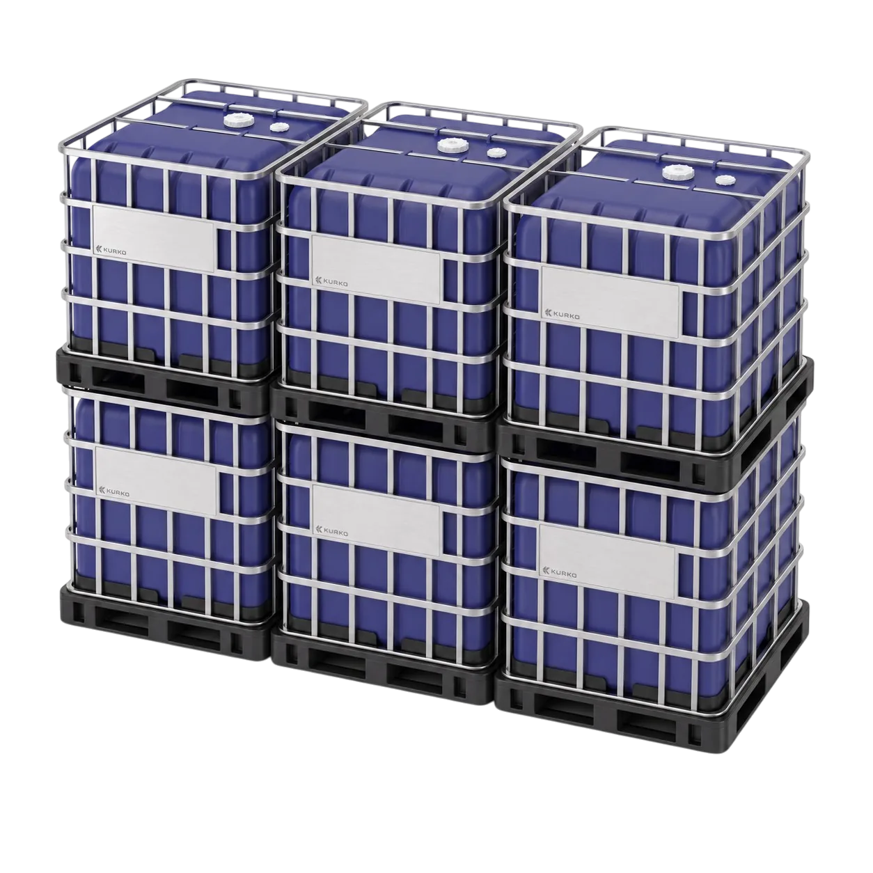 Six UP275 IBCs shown three across and two high.