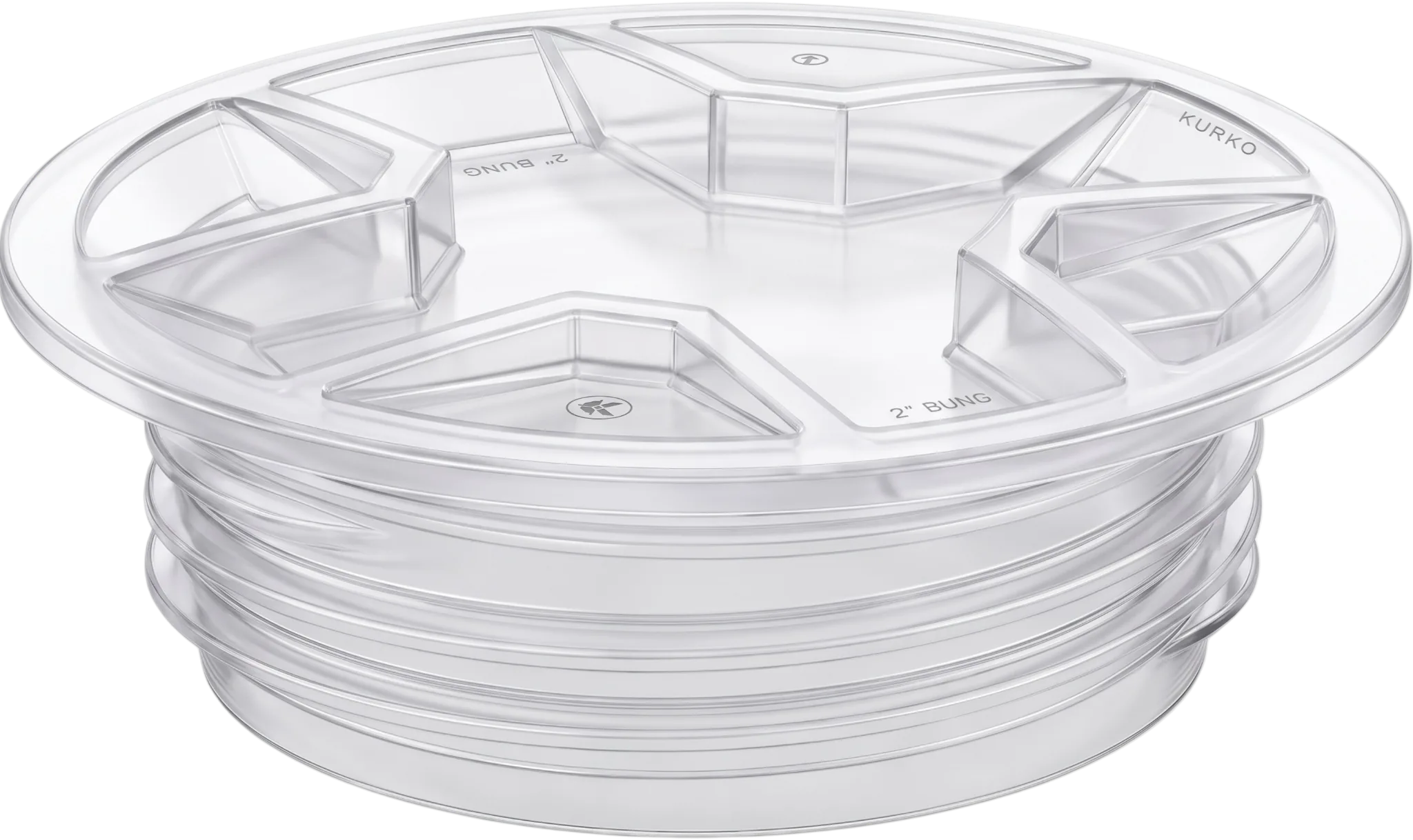 Clear translucent threaded bung